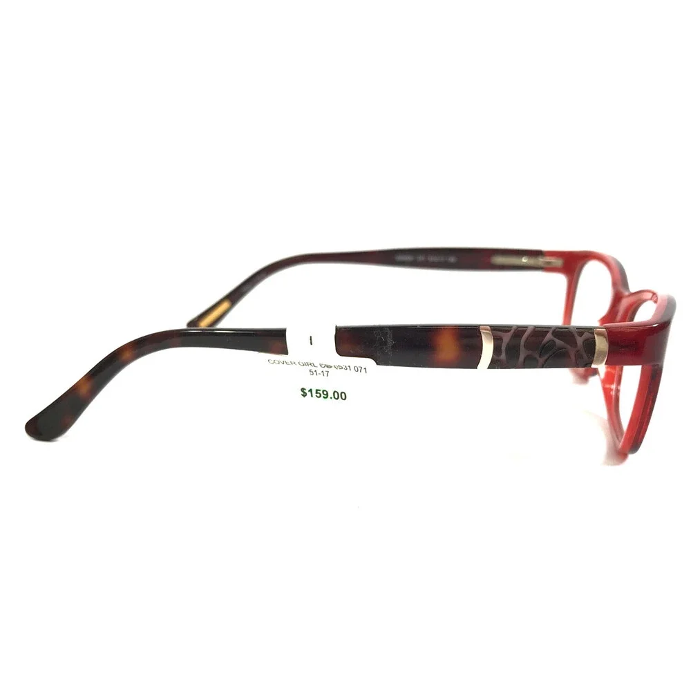 Covergirl Eyeglasses Frames CG0531 071 Bordeaux Red Tortoise Cat Eye 51-17-135